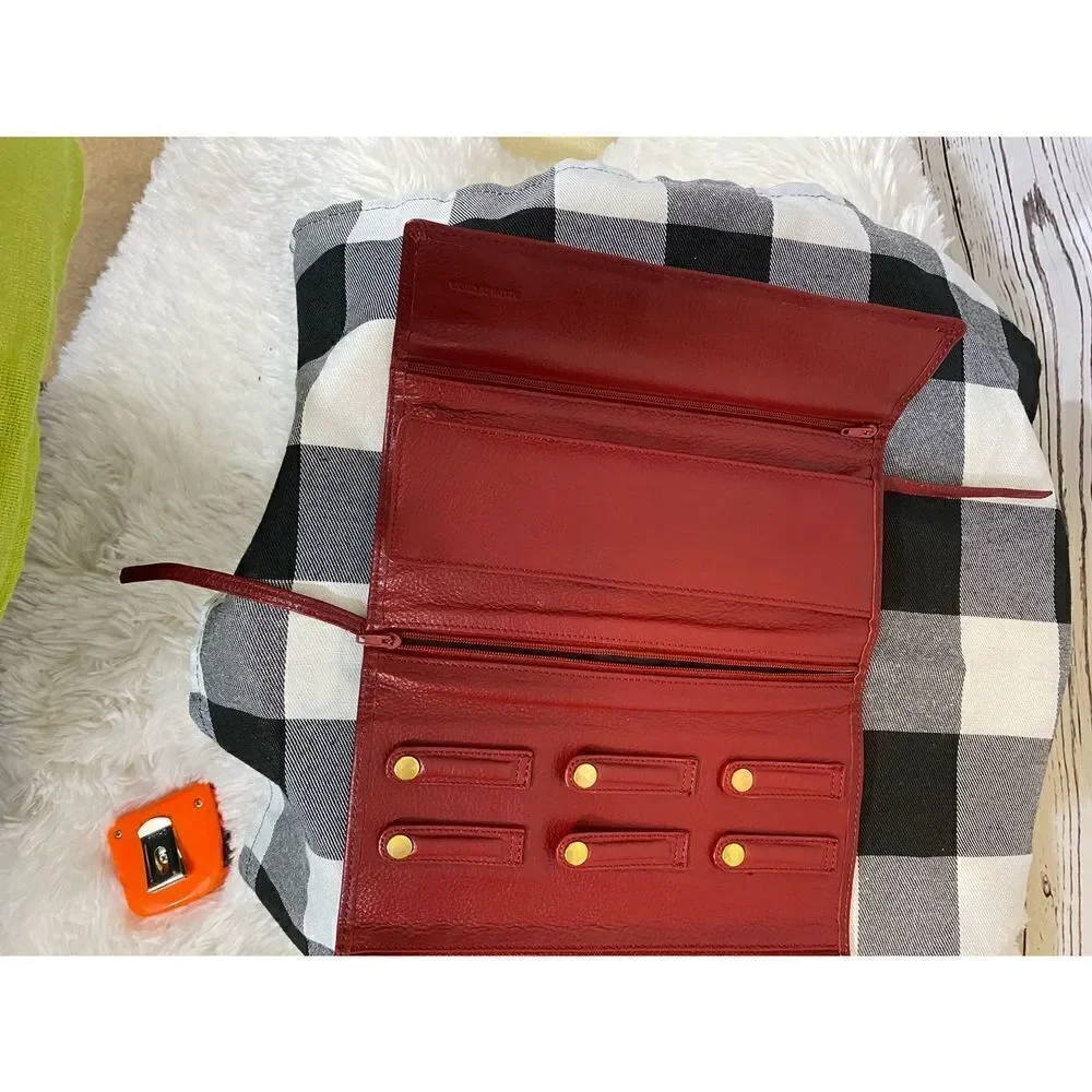 Red Jewelry Travel Roll